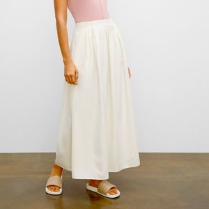 White/ivory Club Monaco Drape Maxi skirt